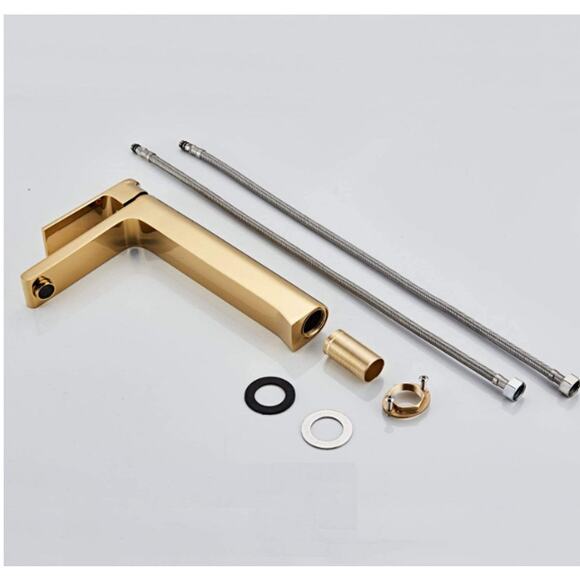 Faucet Leekayer Single Handle Bathroom Vessel Sink Faucet Polish Golden - Picture 7 of 8